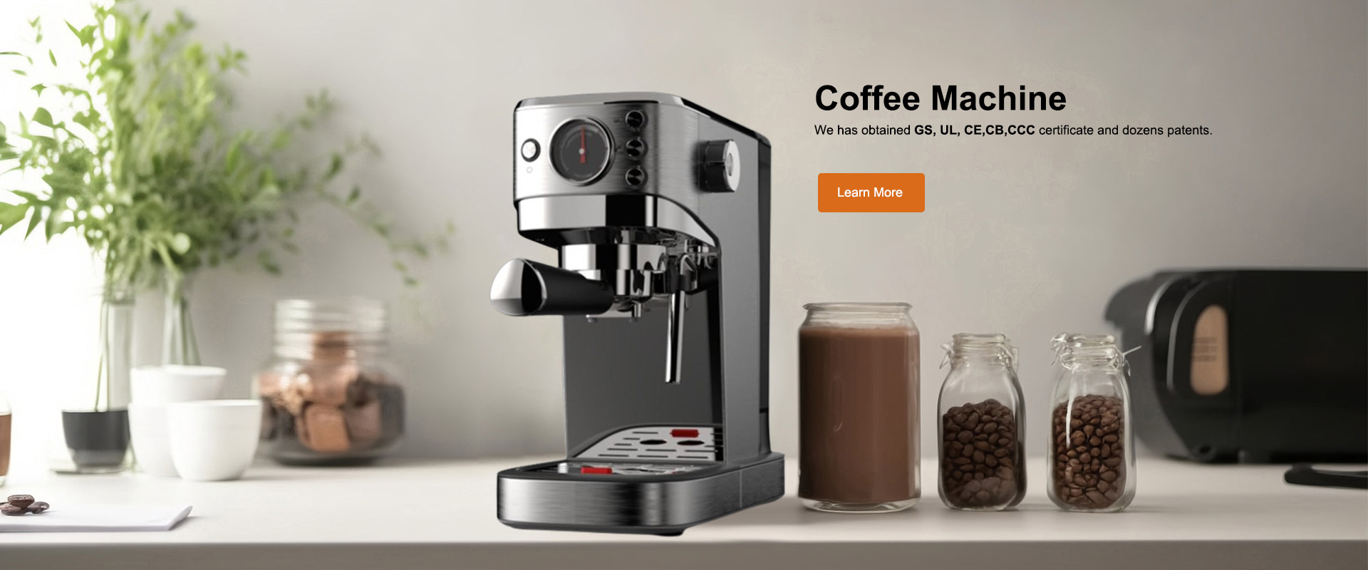 Coffee Machine We has obtained GS, UL, CE,CB,CCC certificate an
